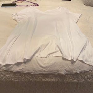 J. Jill XL White scoop neck elliptical Pima cotton t shirt